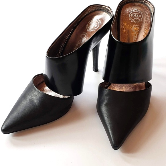 JEFFREY CAMPBELL BLACK MATTE & PATENT STILETTOS - Picture 2 of 7